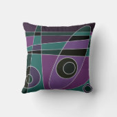 Coussin Abstrait Surf Turquoise Purple (Verso)