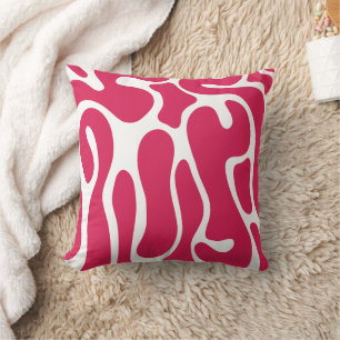 Coussin Abstrait tour rose