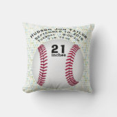 Coussin Abstrait Triangle Baseball Boys Birth Record (Recto)