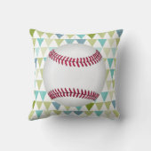 Coussin Abstrait Triangle Baseball Boys Birth Record (Verso)