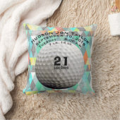 Coussin Abstrait Triangle Golf Ball Boys Birth Record (Couverture)