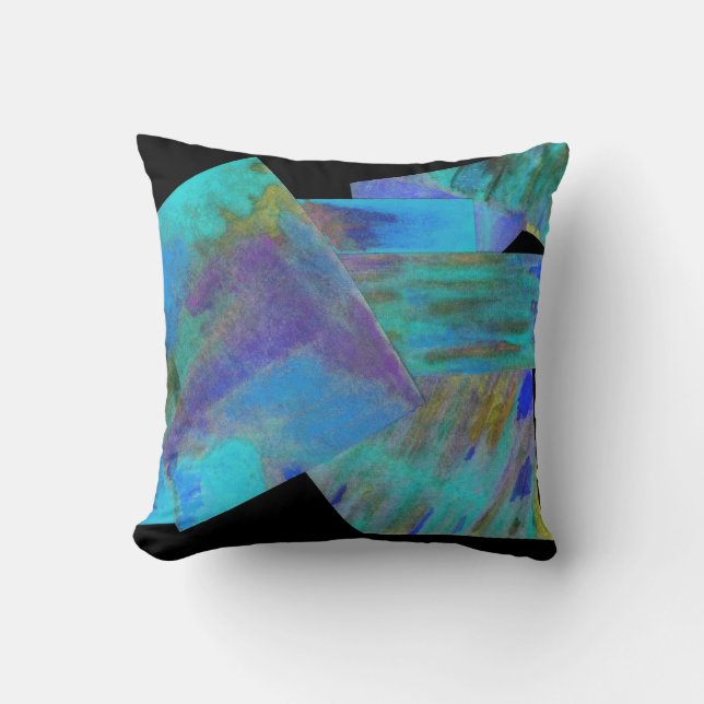 Coussin Abstrait turquoise (Recto)