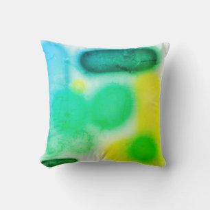Coussin Abstrait Turquoise Vert