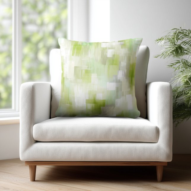 Coussin Abstrait Vert Moderne (Créateur téléchargé)
