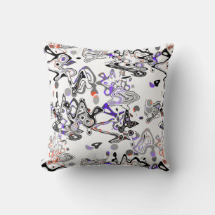 Coussin Abstraite brosse à éclat moderne style fashionab