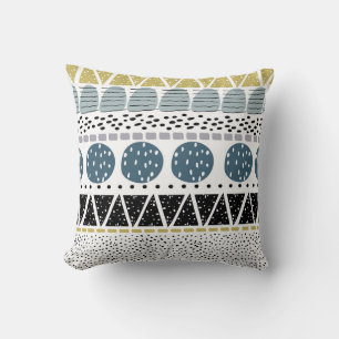 Coussin Abstraite main dessinée, créative texture vintage.