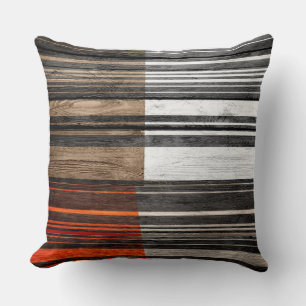 Coussin Abstraites rayures Pastel Wood