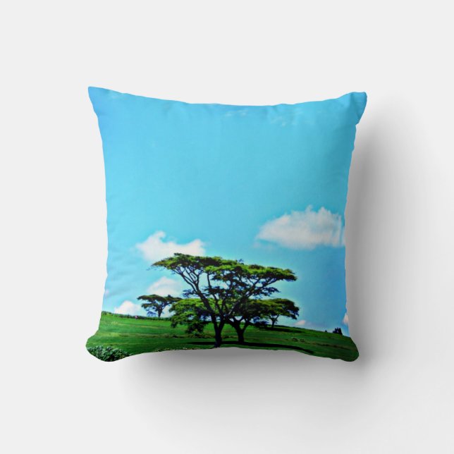 Coussin Acacia Tree au Kenya (Recto)