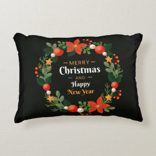 Coussin Accent Avec Fer Botanique De Noël