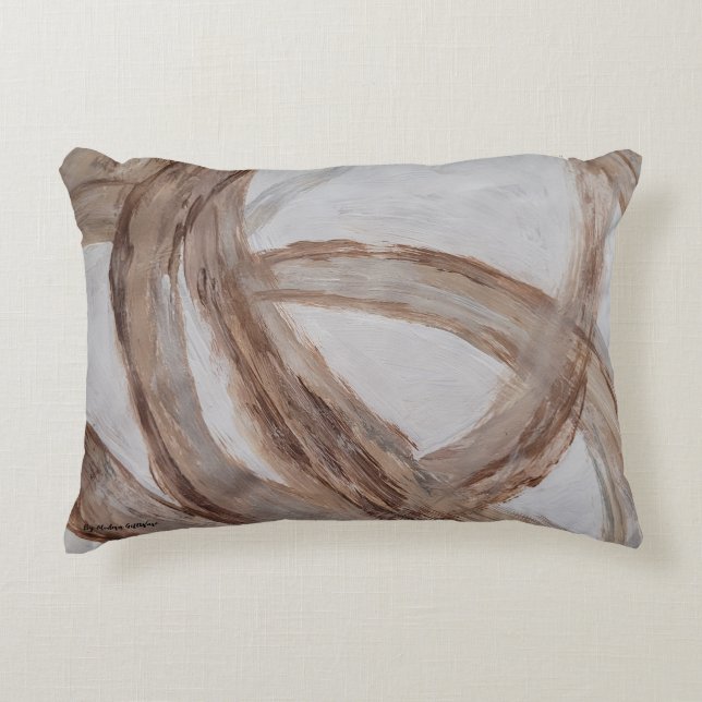Coussin Accent Brown Et Blanc (Devant)