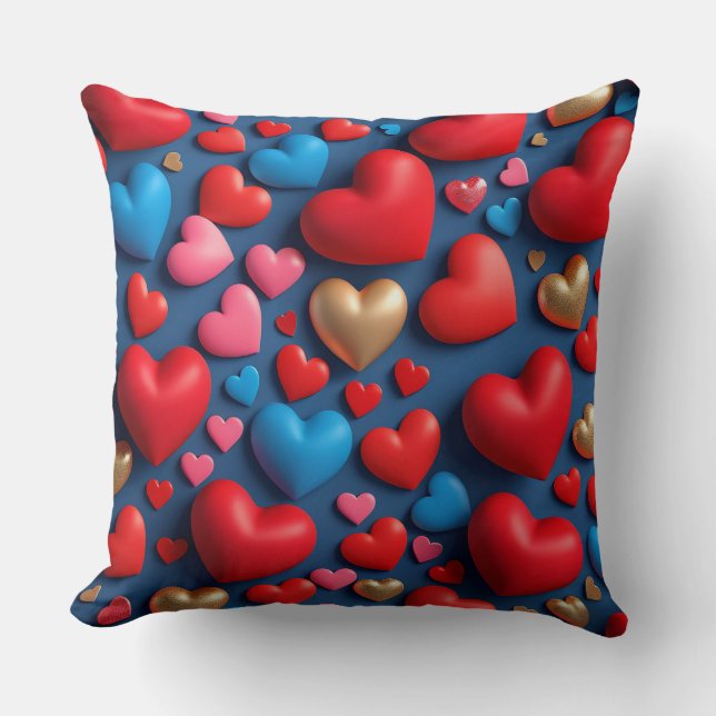 Coussin 💖 Accent de décoration de chambre en forme de cœu (Recto)