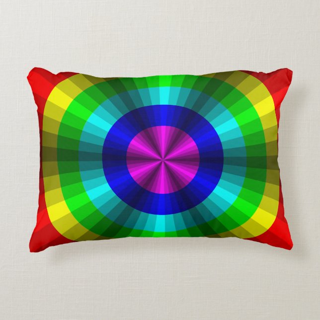 Coussin accent de la illusion optique arc-en-ciel (Devant)