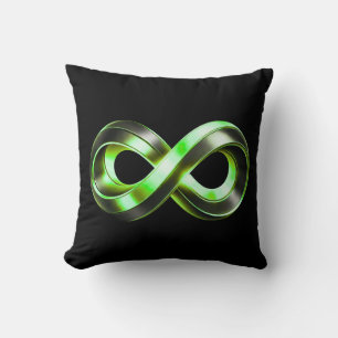 Coussin Accent de luxe avec emblème abstrait à noyau infin