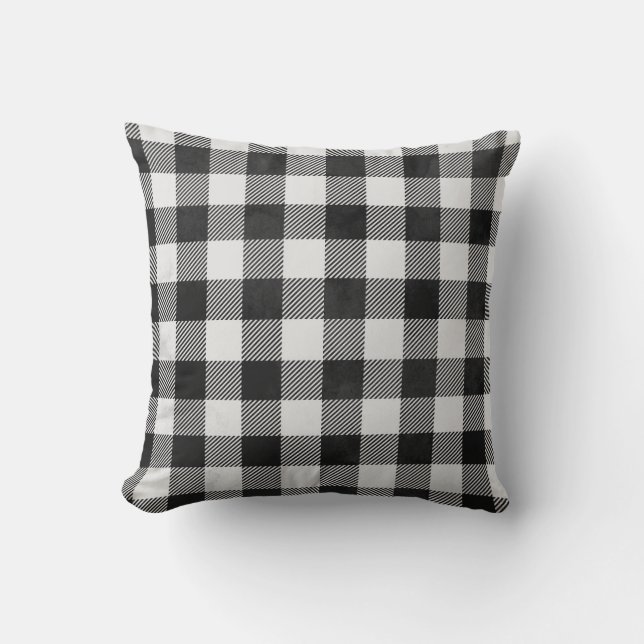 Coussin Accent de tradition à carreaux de Buffalo (Recto)
