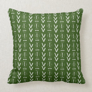 Coussin Accent d'impression de boue d'arrow moderne vert F