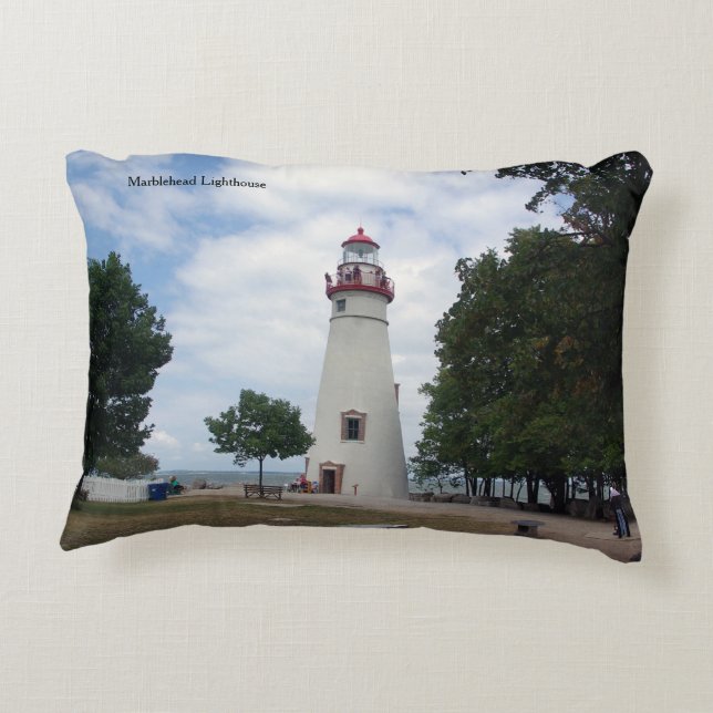 Coussin accent double face du phare de Marblehead (Dos)
