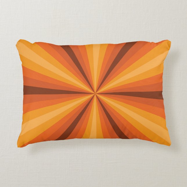 Coussin Accent Orange Illusion d'Optique (Devant)