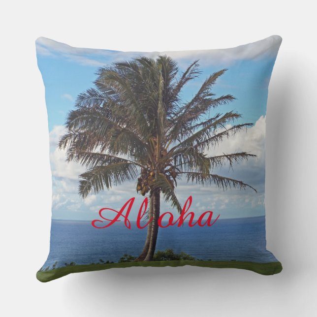 COUSSIN ACCENT /PALMIER, OCÉAN, ALOHA (Verso)