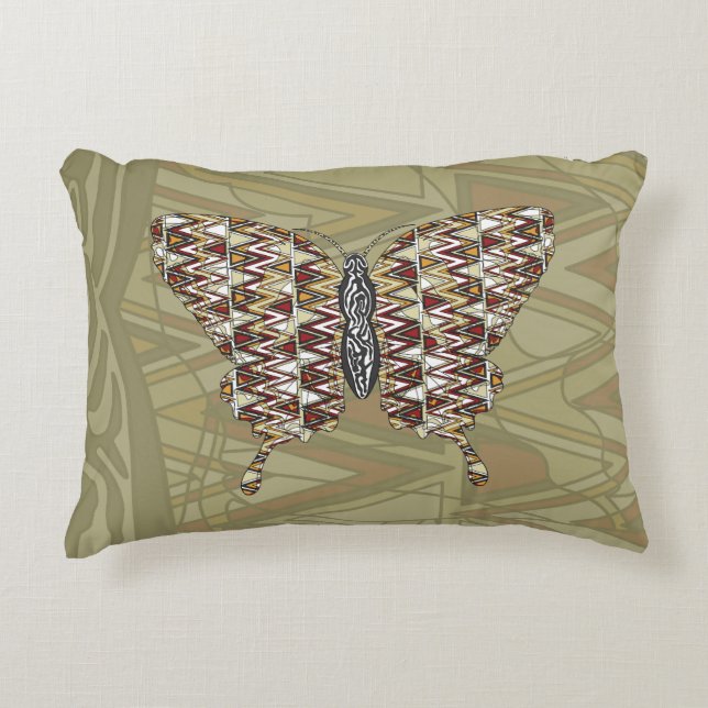 Coussin accent Papillon noir africain (Devant)