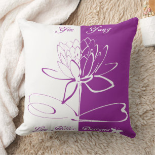 Coussin Accents de logo Lee Hiller Blanc Violet