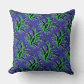 Coussin Accentuation Arbustive Décorative Bleu Foncé (Recto)