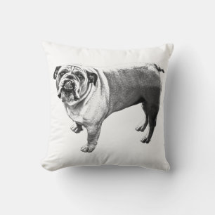 Coussin Accentuation de Bulldog Côté Coeur