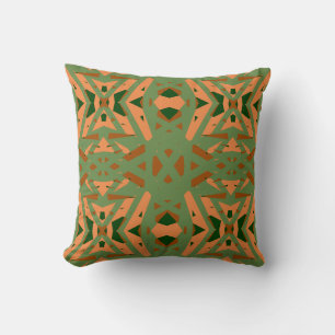 Coussin Accentuation géométrique Brown Art Déco