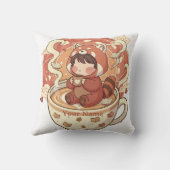 Coussin accentueux avec petit panda roux pour café (Verso)