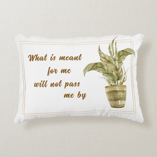 Coussin Accentueux 'Ce qui m'est destiné' (Devant)