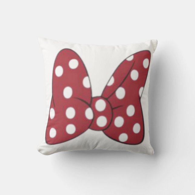 Coussin Accessoire de cheveux rouge (Recto)
