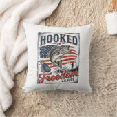 Coussin Accro à la liberté pêche du 4 juillet (Couverture)
