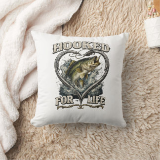 Coussin Accroché à vie Pêche à la basse cœur