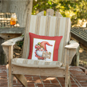 Coussin Accueil agréable jardin gnome