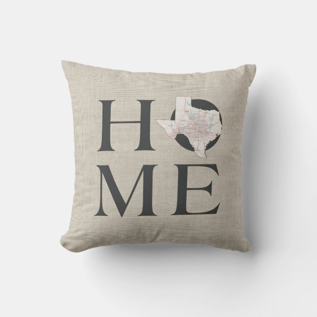 Coussin ACCUEIL au Texas - Monogrammé (Recto)