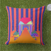 Coussin Accueil Bleu Rouge (Herbe)