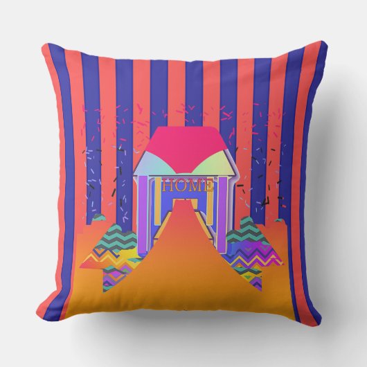 Coussin Accueil Bleu Rouge (Recto)