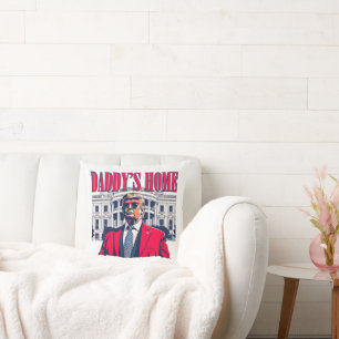 Coussin Accueil de papa Trump Rouge Blanc et Bleu