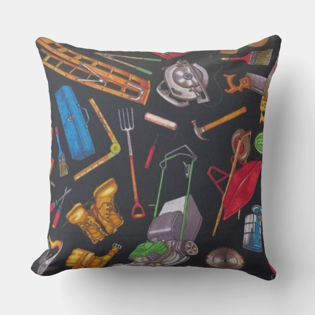 Coussin Accueil et Jardin Outils Lancer l'oreiller (Recto)