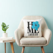 Coussin ACCUEIL Hibiscus bleu de Lahaina (Chaise)