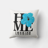 Coussin ACCUEIL Hibiscus bleu de Lahaina (Verso)