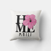 Coussin ACCUEIL Maili Hawaii rose (Verso)