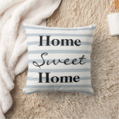 Coussin Accueil personnalisé rayé Sweet Home (Couverture)