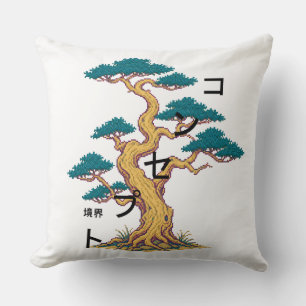 Coussin Accueil Studio PillowPixel Pin Sapin Typogra Japon