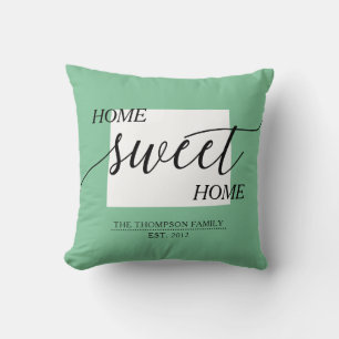 Coussin Accueil Sweet Home WY État Nom de famille Jeu Orei