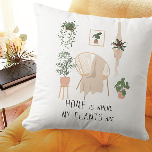 Coussin Accueil Sympa Où Mes Plantes Sont
