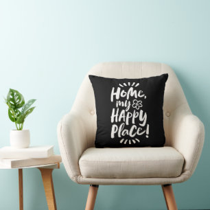 Coussin ACCUEILLE mon Happy Place ! Abri en place Branché