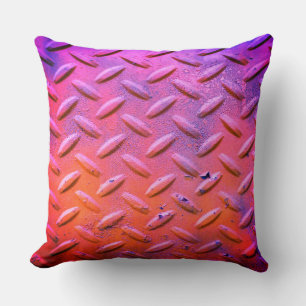 Coussin Acier en tôle de diamant violet et orange