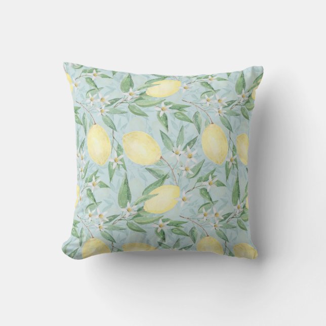 Coussin Acitrons jaunes au citron frais (Recto)