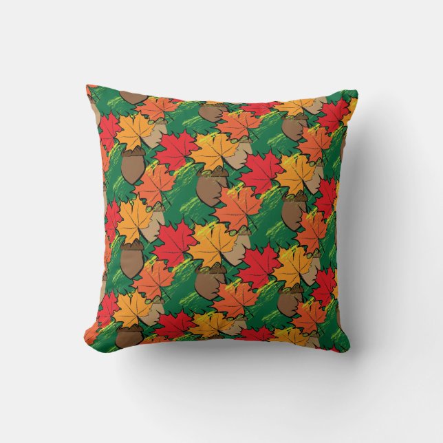 Coussin Acorns et feuille III (Recto)