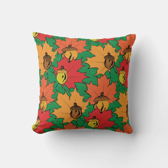 Coussin Acorns et feuille VI (Recto)